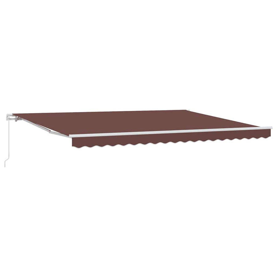 Luifel handmatig uittrekbaar 450x300 cm bruin