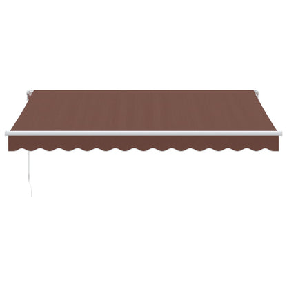 Luifel handmatig uittrekbaar 350x250 cm bruin