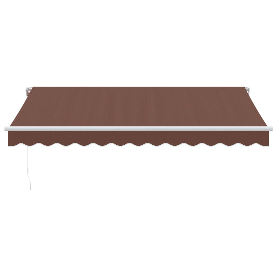 Luifel handmatig uittrekbaar 350x250 cm bruin