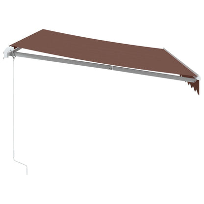 Luifel handmatig uittrekbaar 350x250 cm bruin