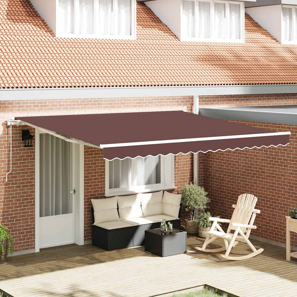 Luifel Automatisch Uittrekbaar 400X300 Cm Bruin