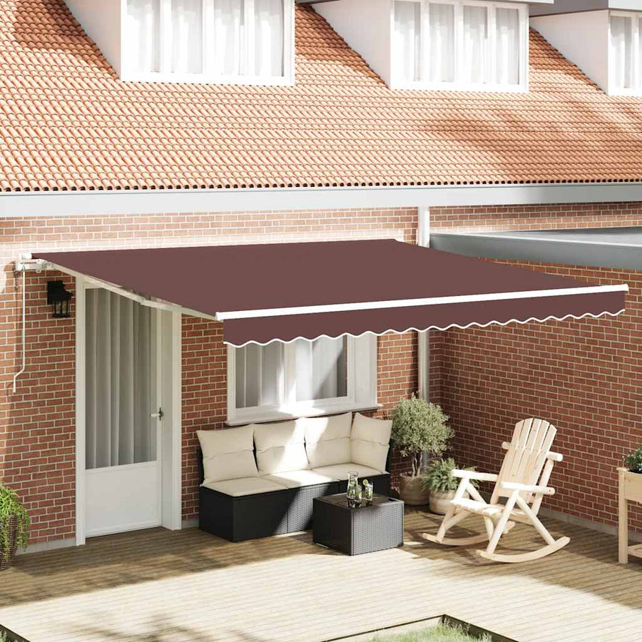 Luifel Automatisch Uittrekbaar 400X300 Cm Bruin