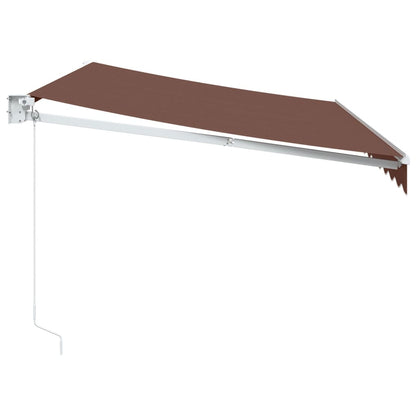 Luifel handmatig uittrekbaar 350x250 cm bruin