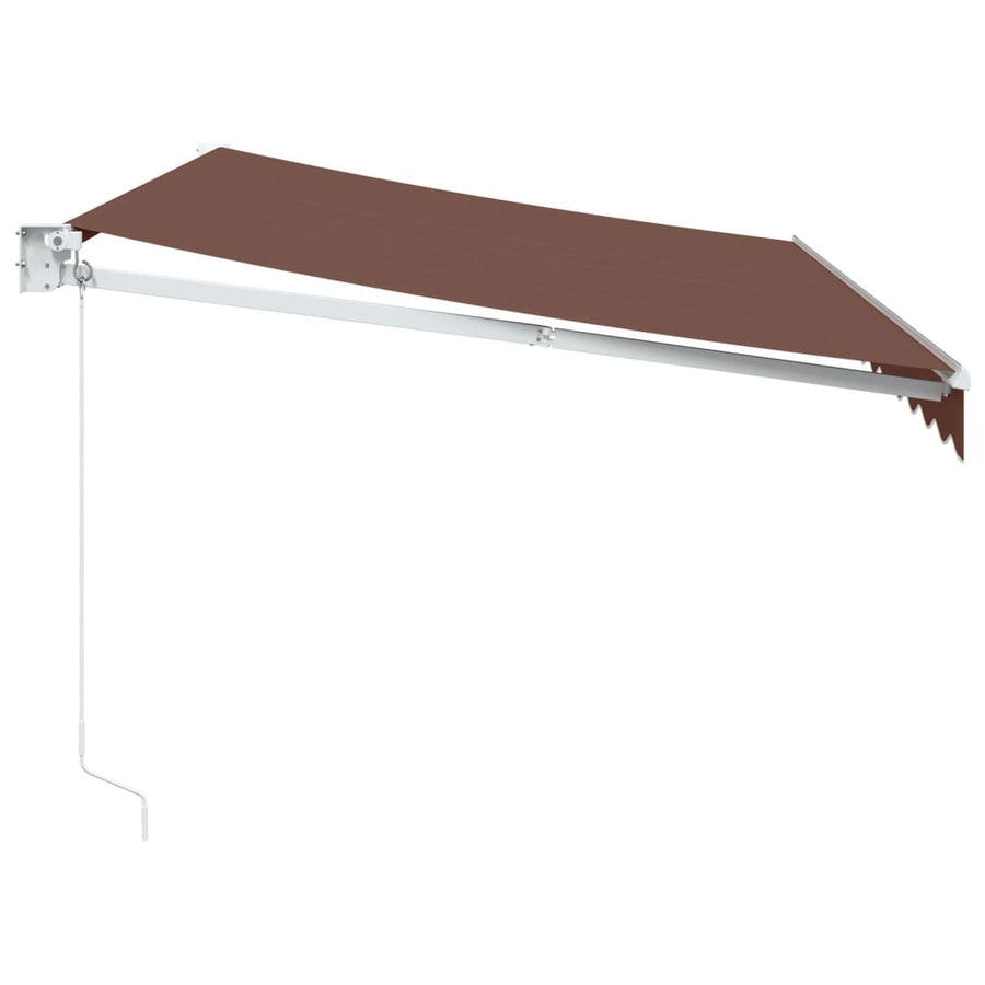 Luifel handmatig uittrekbaar 350x250 cm bruin