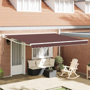 Luifel uittrekbaar 400x300 cm bruin