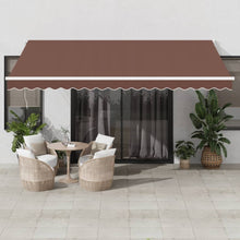 Luifel handmatig uittrekbaar 450x300 cm bruin