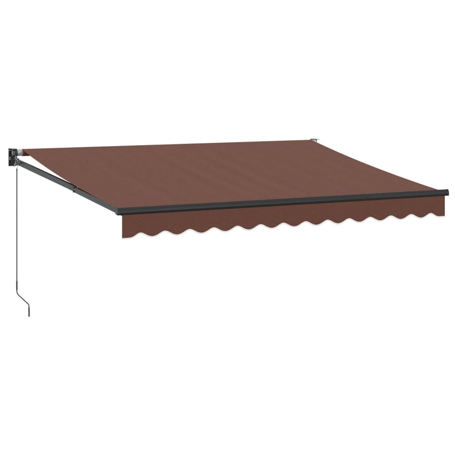 Luifel handmatig uittrekbaar 350x250 cm bruin