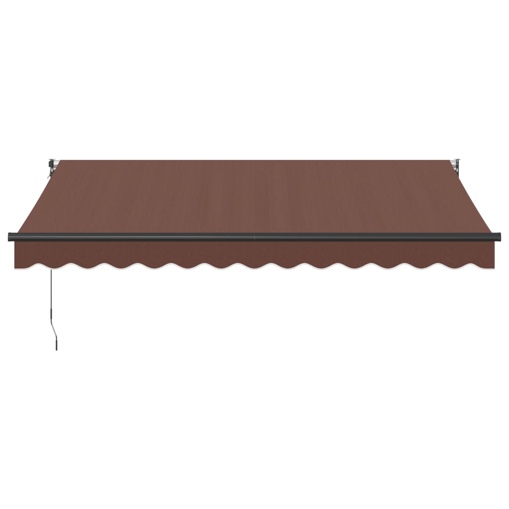 Luifel handmatig uittrekbaar 350x250 cm bruin