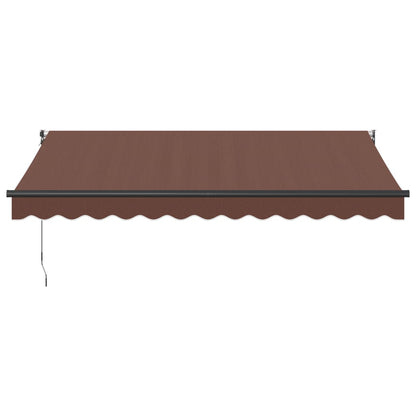 Luifel handmatig uittrekbaar 350x250 cm bruin
