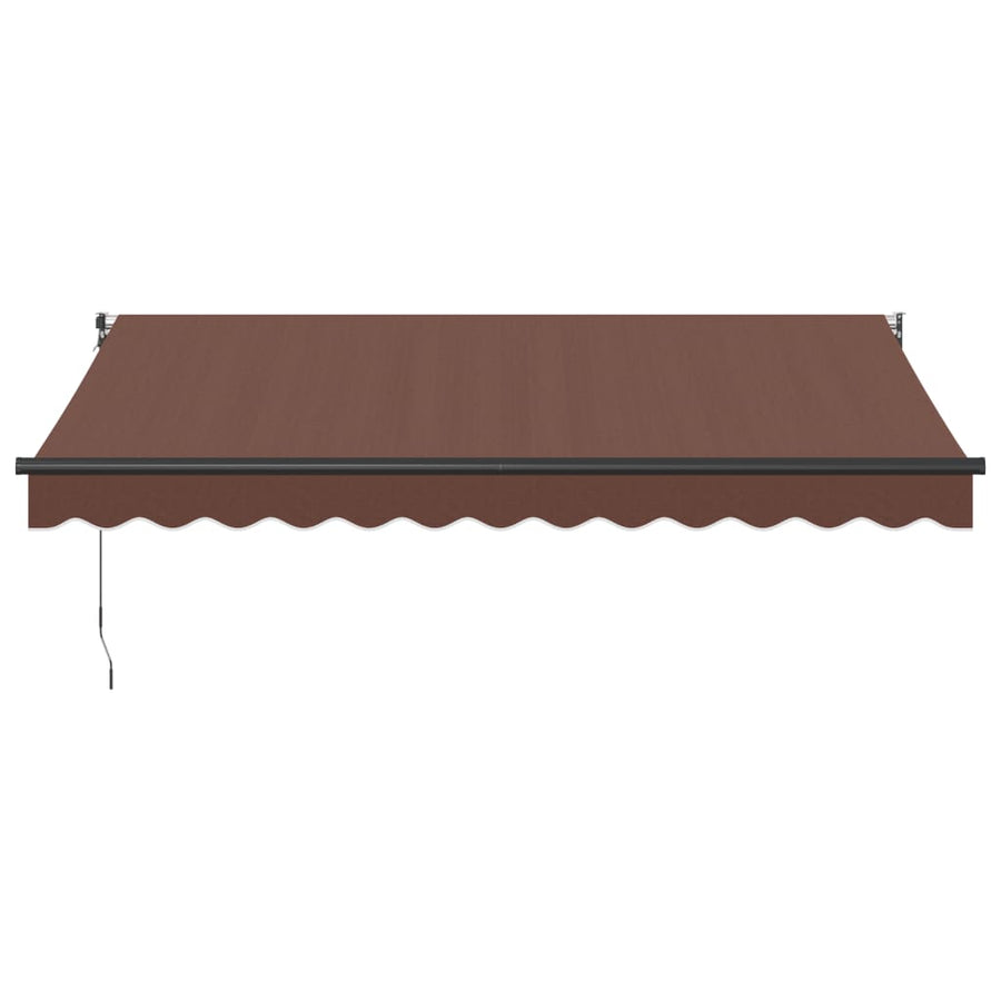 Luifel handmatig uittrekbaar 350x250 cm bruin