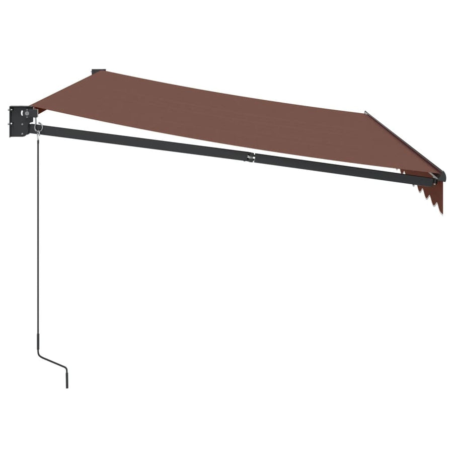 Luifel handmatig uittrekbaar 350x250 cm bruin