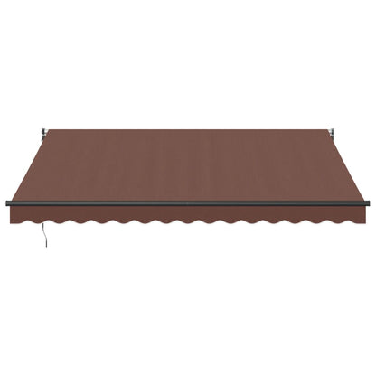 Luifel handmatig uittrekbaar 400x300 cm bruin