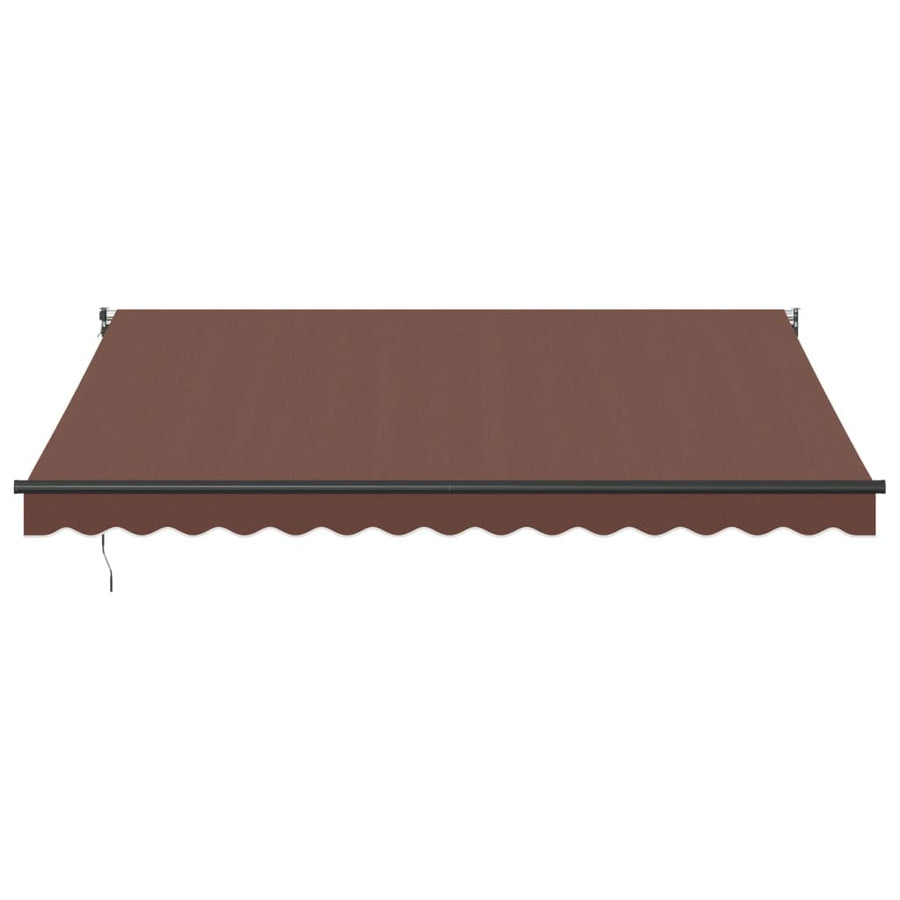Luifel handmatig uittrekbaar 400x300 cm bruin