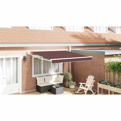 Luifel Automatisch Uittrekbaar 300X250 Cm Bruin 3 x 2.5 m
