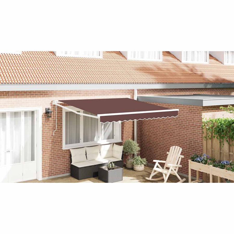 Luifel Automatisch Uittrekbaar 300X250 Cm Bruin 3 x 2.5 m