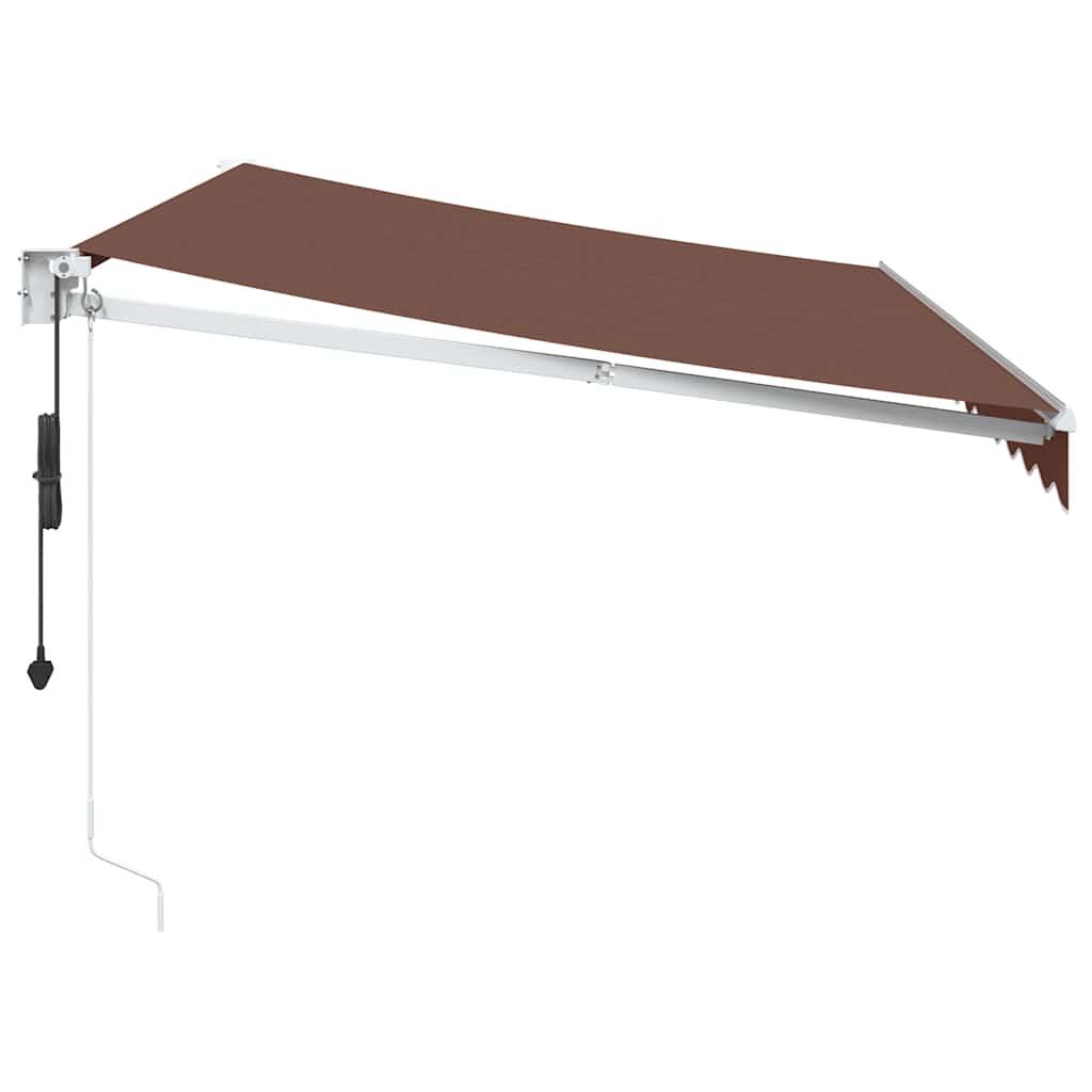 Luifel automatisch uittrekbaar 350x250 cm bruin