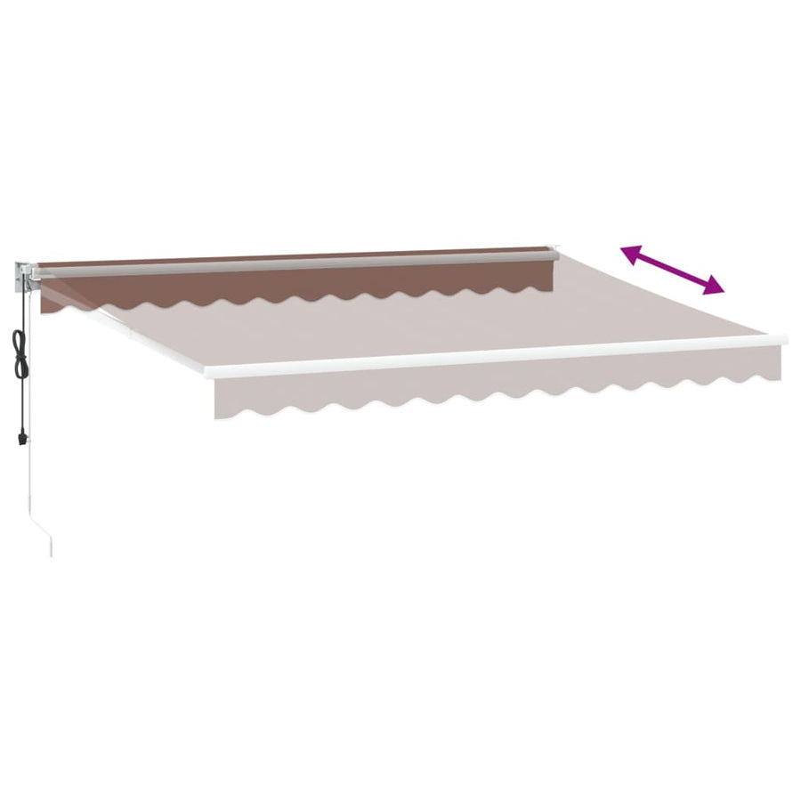 Luifel automatisch uittrekbaar 350x250 cm bruin