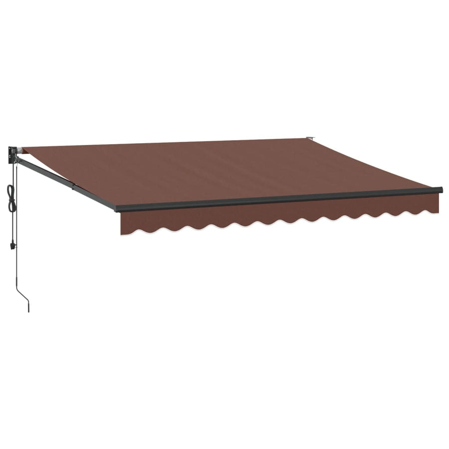 Luifel automatisch uittrekbaar 350x250 cm bruin