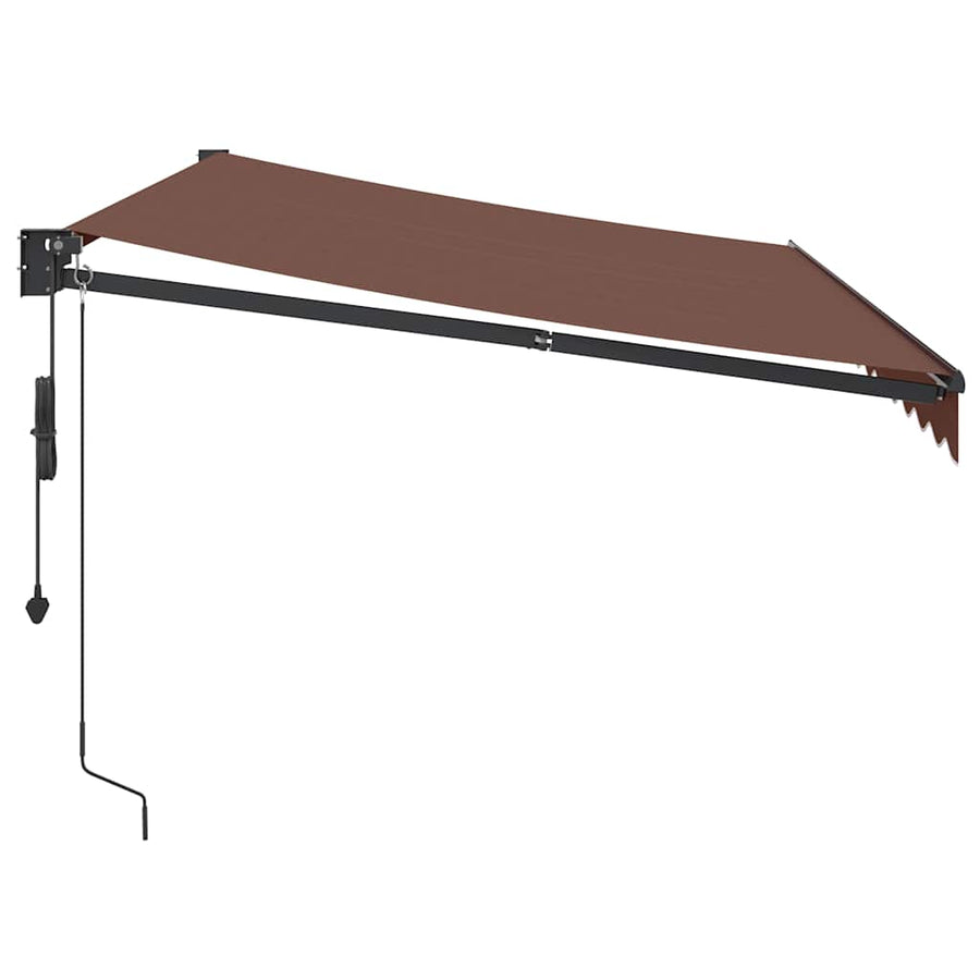 Luifel automatisch uittrekbaar 350x250 cm bruin