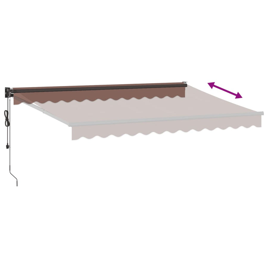 Luifel automatisch uittrekbaar 350x250 cm bruin