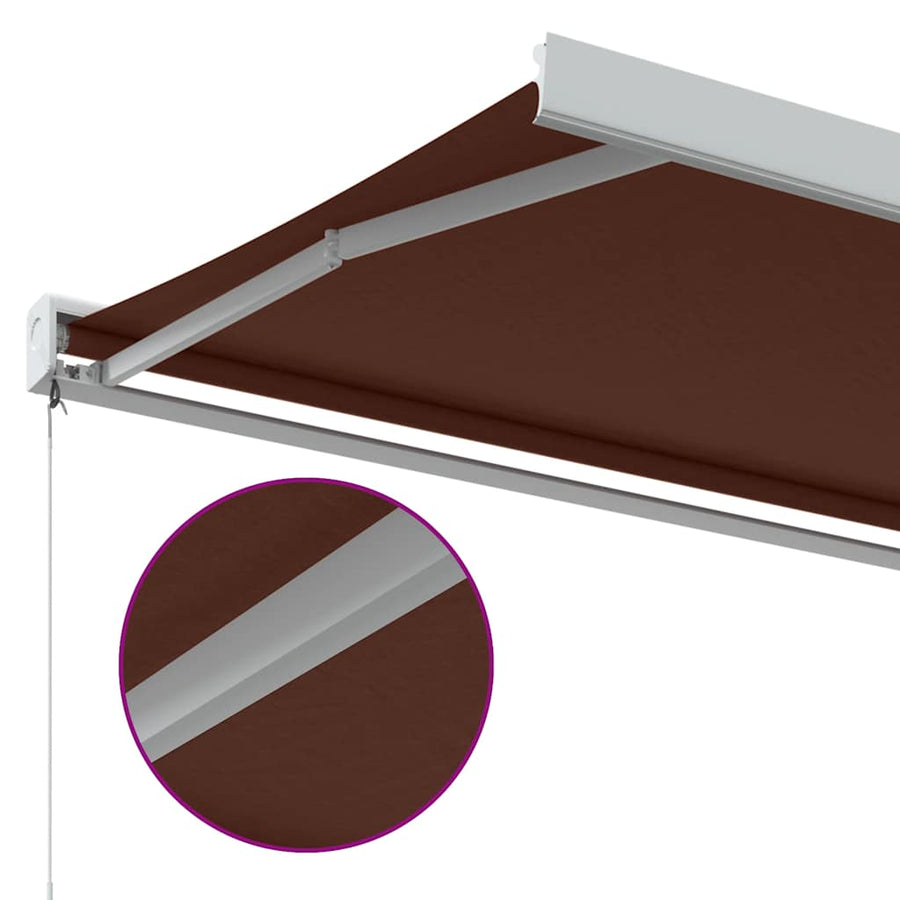 Luifel handmatig uittrekbaar 350x250 cm bruin