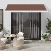 Manual retractable awning 350x250 cm brown