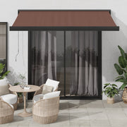 Luifel uittrekbaar 300x250 cm bruin