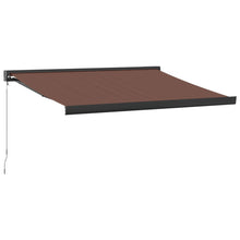 Luifel handmatig uittrekbaar 350x250 cm bruin