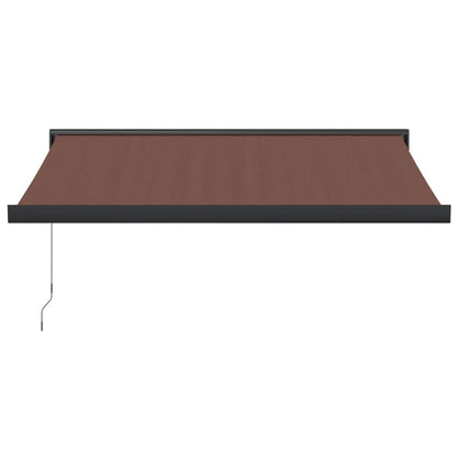 Luifel handmatig uittrekbaar 350x250 cm bruin