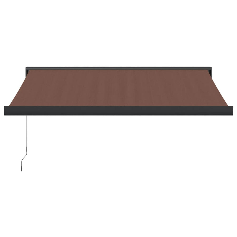 Luifel handmatig uittrekbaar 350x250 cm bruin