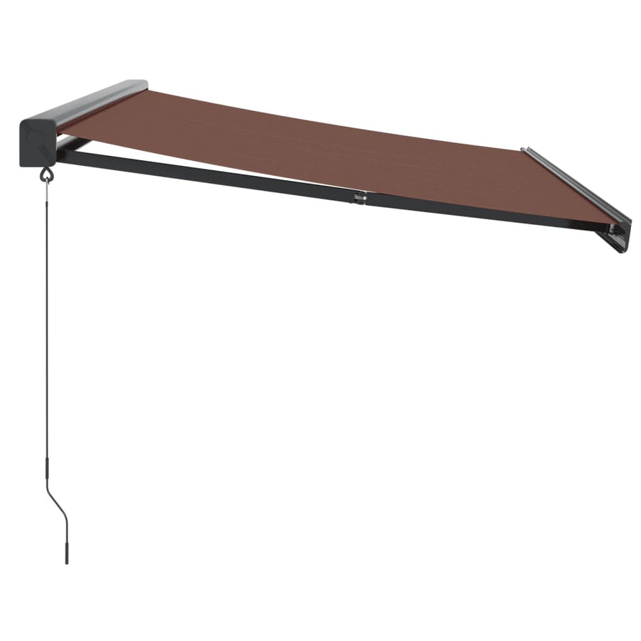 Luifel handmatig uittrekbaar 350x250 cm bruin
