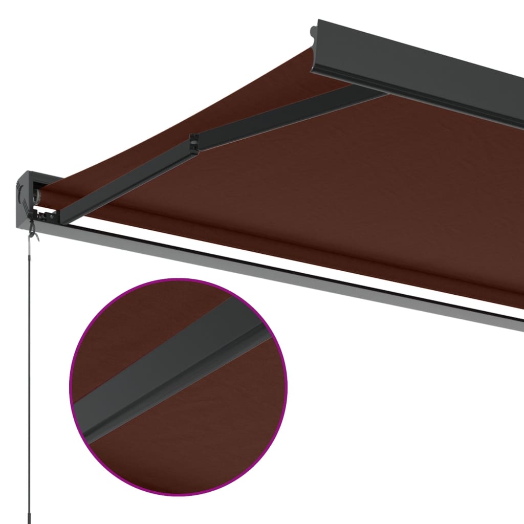 Luifel handmatig uittrekbaar 350x250 cm bruin