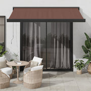 Luifel 350x250 cm bruin handmatig uittrekbaar