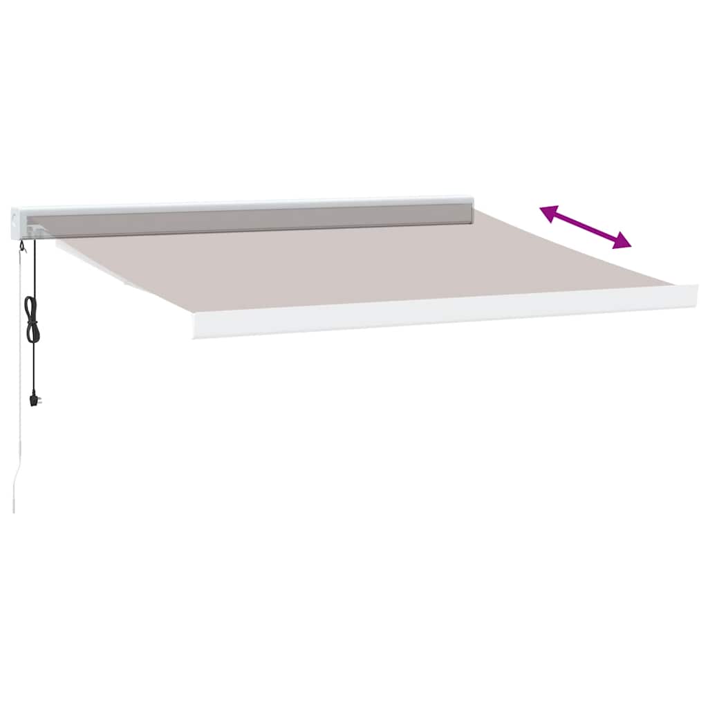 Luifel automatisch uittrekbaar 350x250 cm bruin