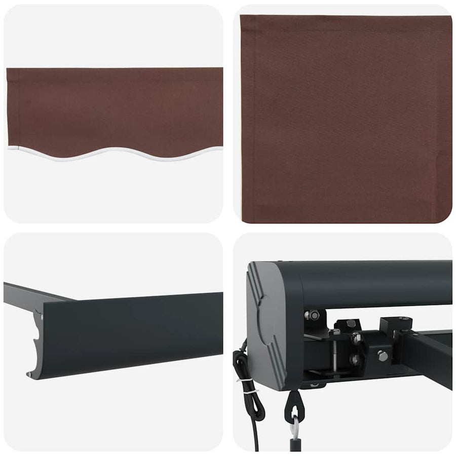 Luifel automatisch uittrekbaar 400x300 cm bruin