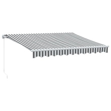 Luifel handmatig uittrekbaar en LED 300x250 cm antraciet en wit
