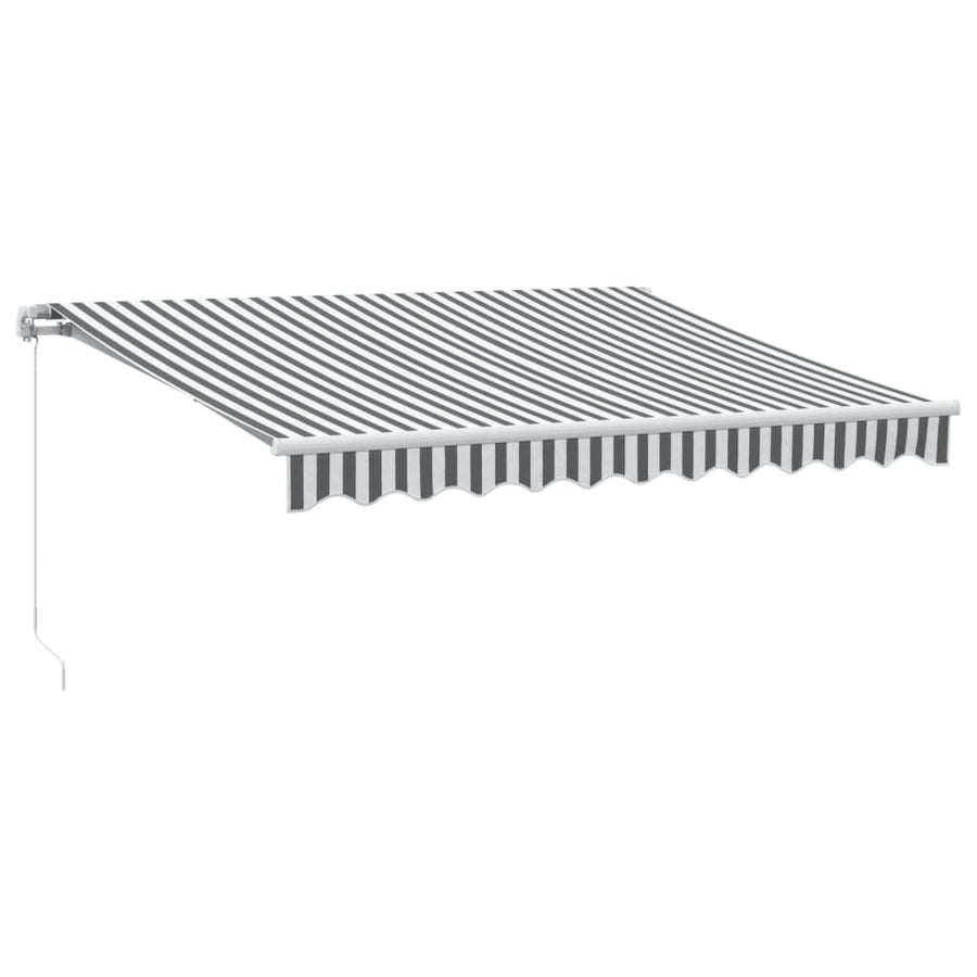 Luifel handmatig uittrekbaar en LED 300x250 cm antraciet en wit