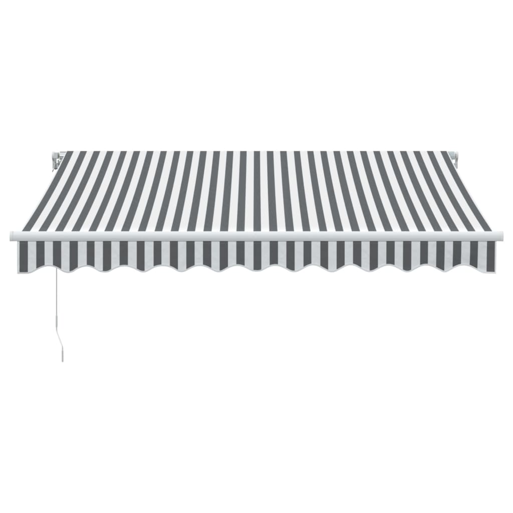 Luifel handmatig uittrekbaar en LED 300x250 cm antraciet en wit
