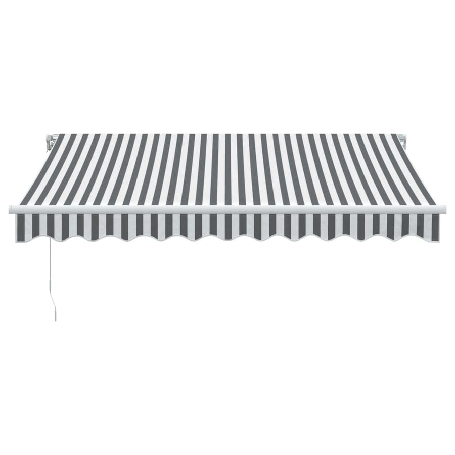 Luifel handmatig uittrekbaar en LED 300x250 cm antraciet en wit