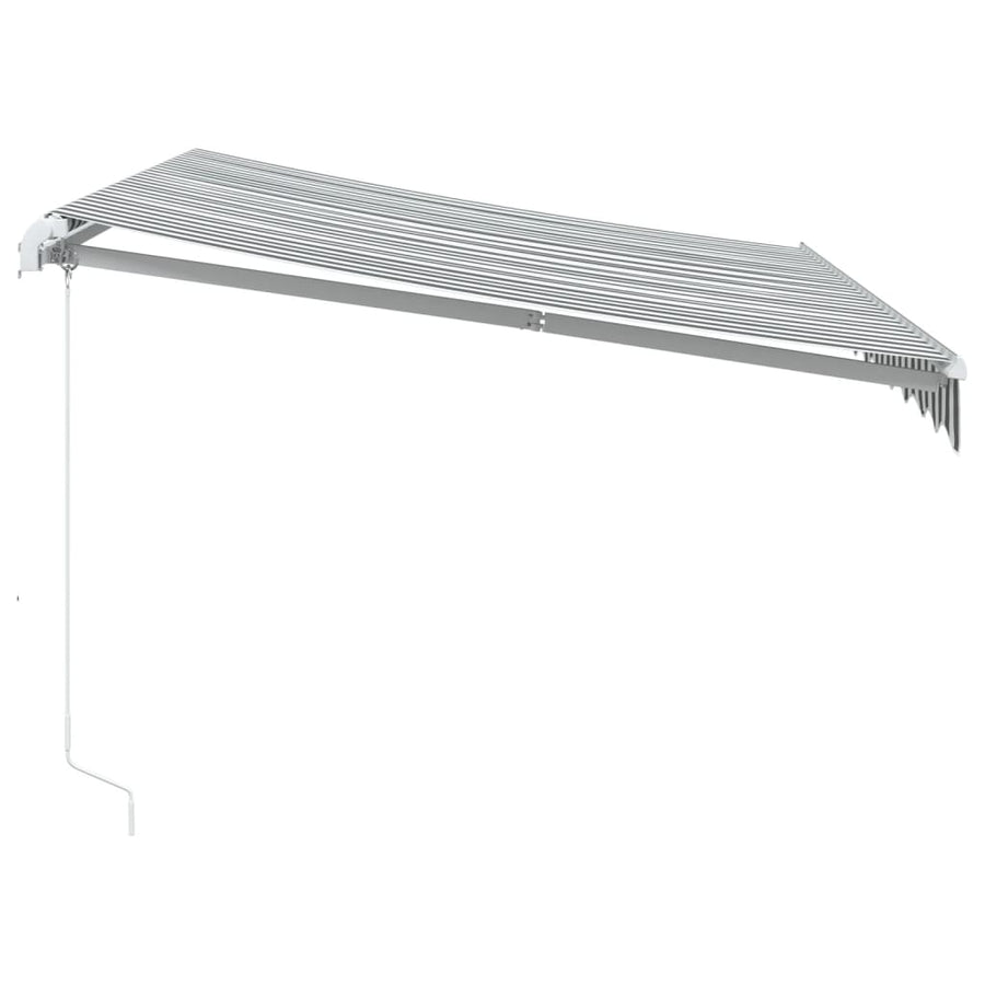 Luifel handmatig uittrekbaar en LED 300x250 cm antraciet en wit