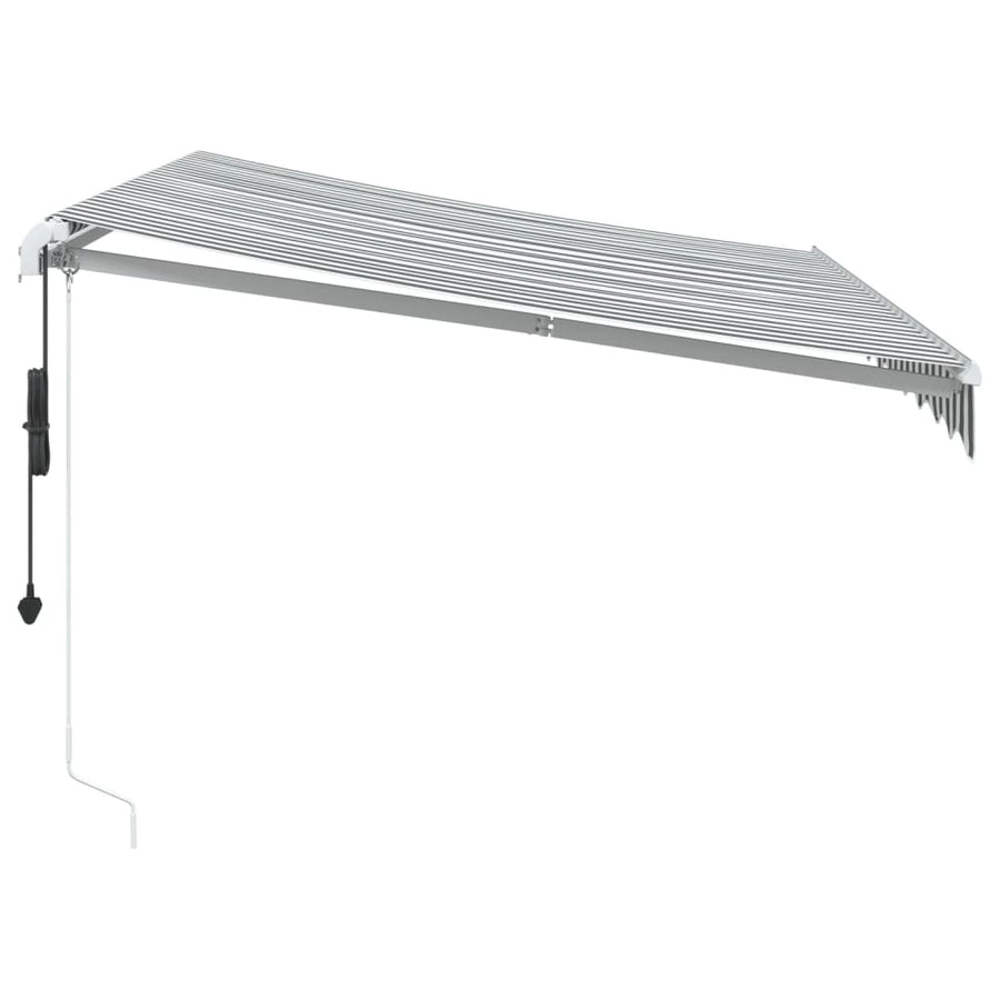 Luifel automatisch uittrekbaar LED 300x250 cm antraciet en wit