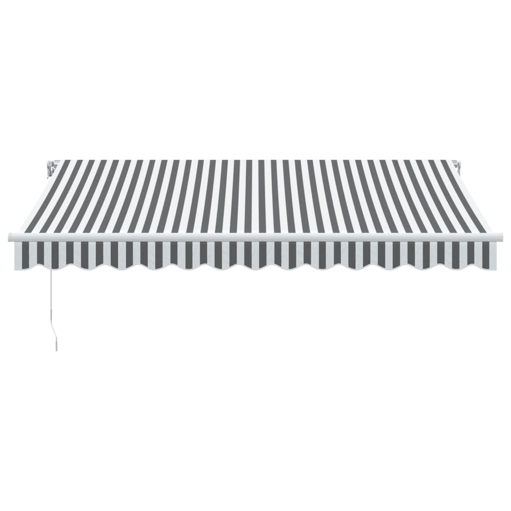 Luifel handmatig uittrekbaar en LED 350x250 cm antraciet en wit