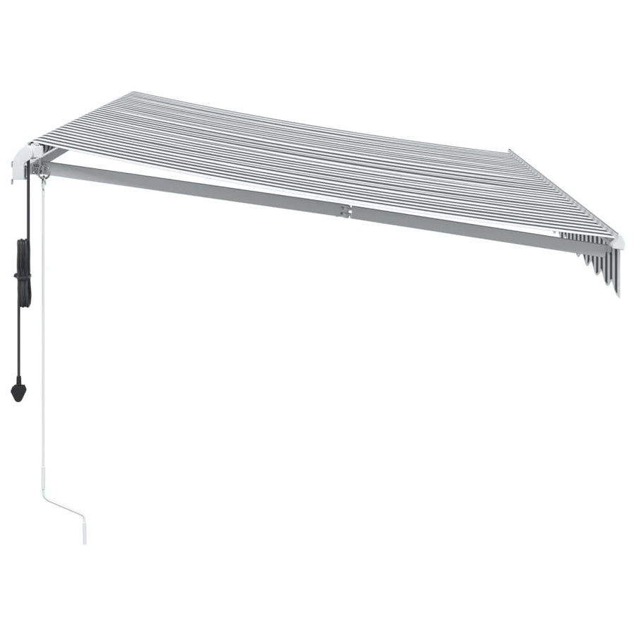 Luifel automatisch uittrekbaar LED 350x250 cm antraciet en wit