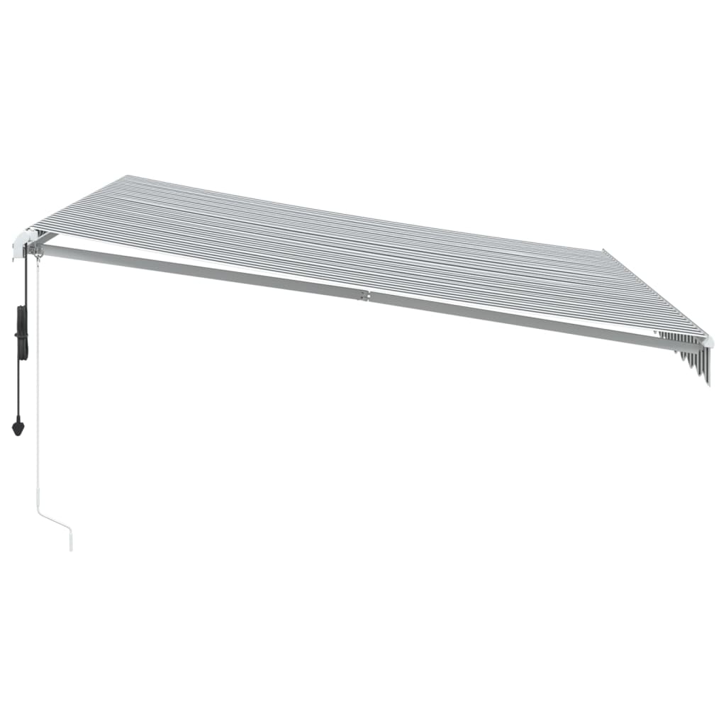 Luifel automatisch uittrekbaar LED 400x300 cm antraciet en wit
