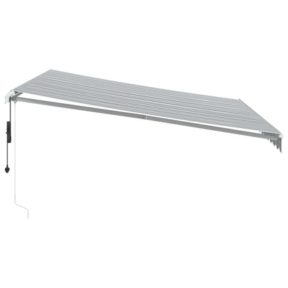 Luifel automatisch uittrekbaar LED 400x300 cm antraciet en wit