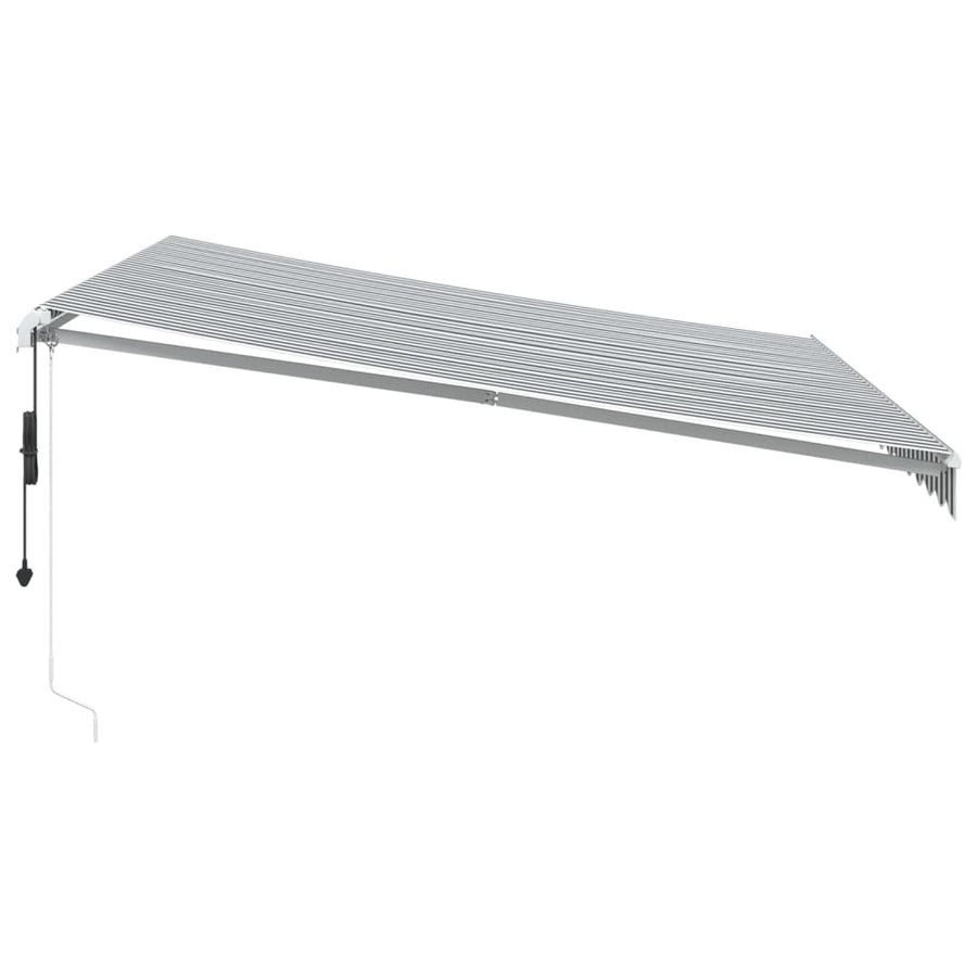 Luifel automatisch uittrekbaar LED 400x300 cm antraciet en wit