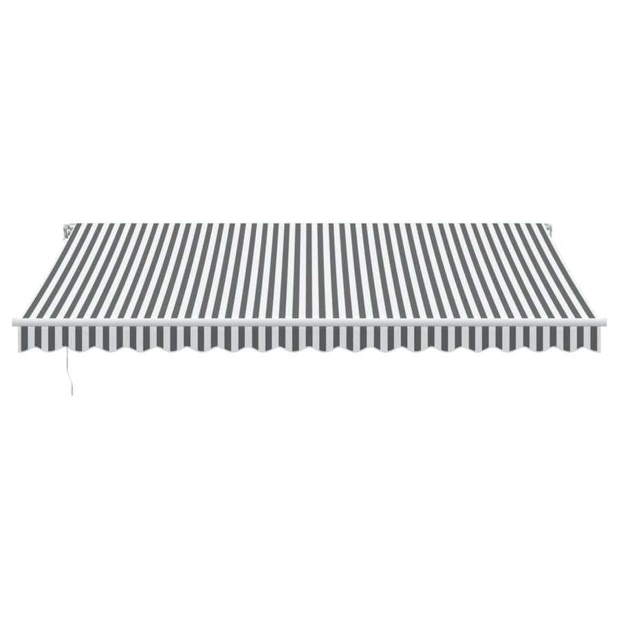 Luifel handmatig uittrekbaar en LED 450x300 cm antraciet en wit