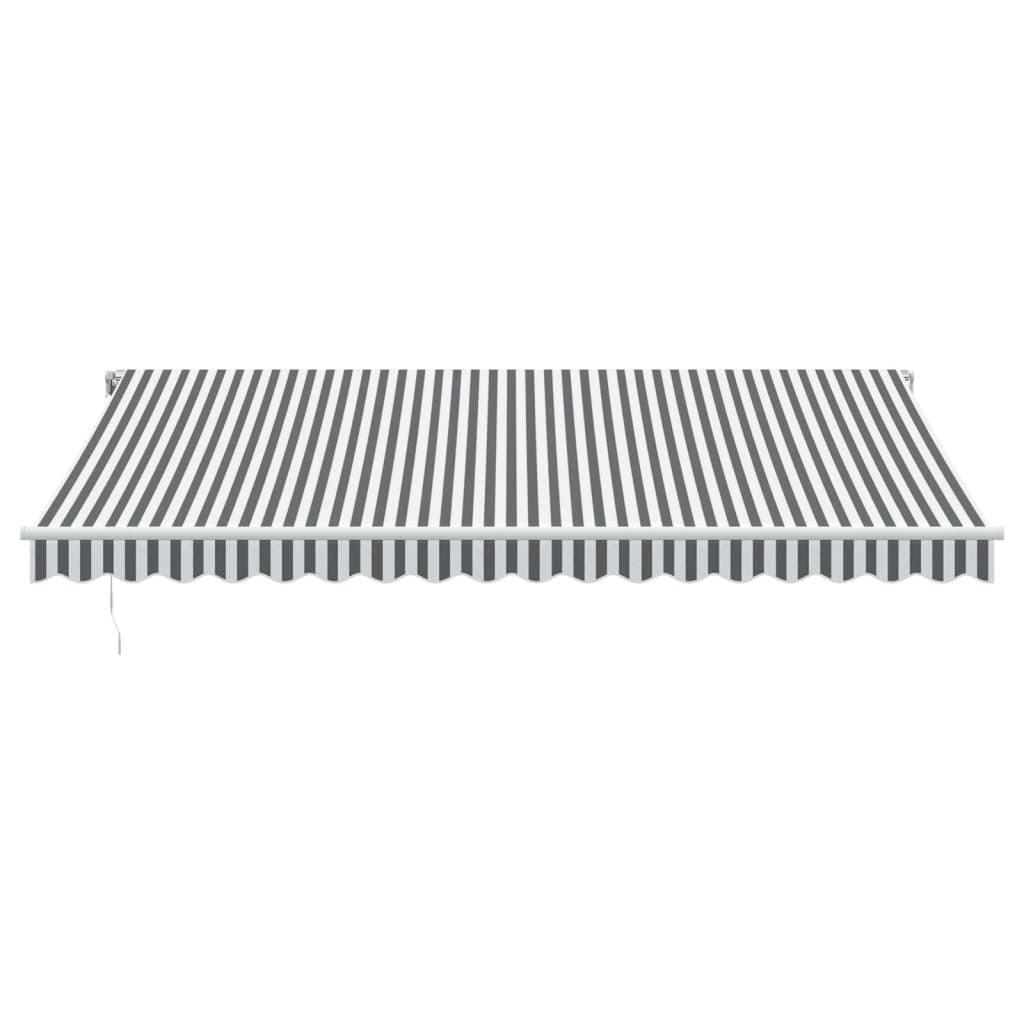 Luifel automatisch uittrekbaar LED 450x300 cm antraciet en wit