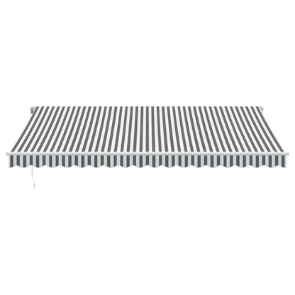 Luifel automatisch uittrekbaar LED 450x300 cm antraciet en wit