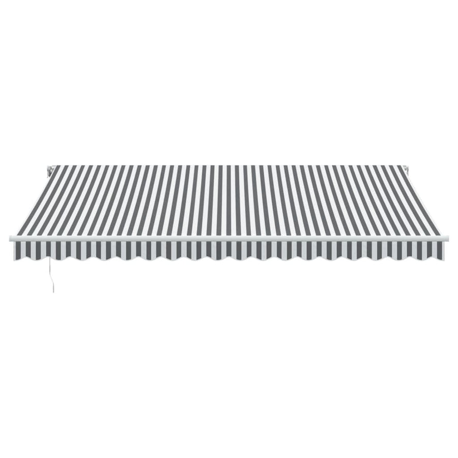 Luifel automatisch uittrekbaar LED 450x300 cm antraciet en wit
